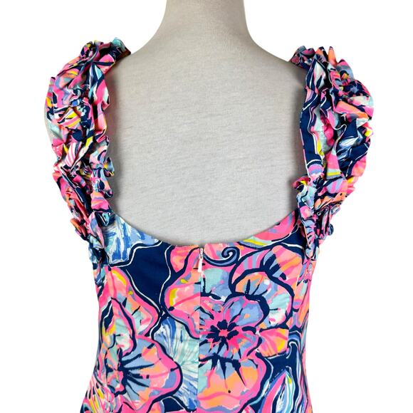 Lilly Pulitzer Floral Dress in Pink and Blue - Picture 8 of 14